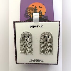 Rhinestone Ghost Earrings By Piper K